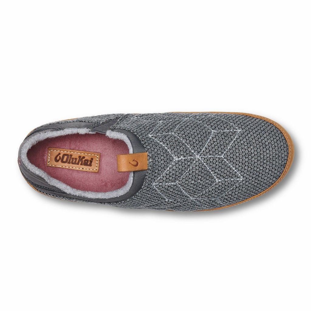 Zapatos Olukai Lania Kilohana - Pantuflas Mujer Grises 20217-903